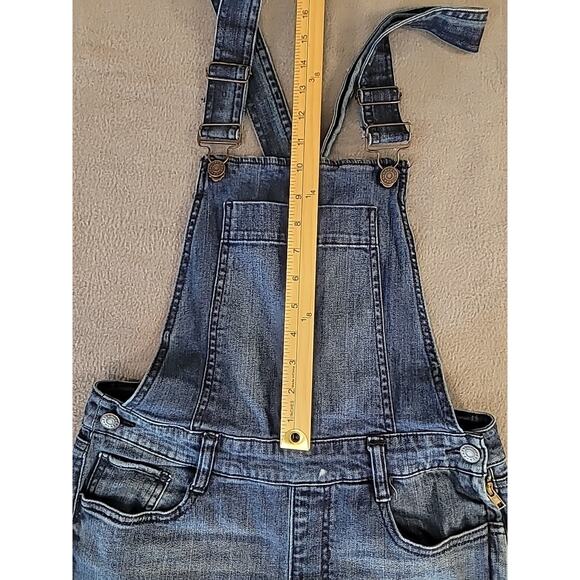 Refuge Women’s Denim Overalls – Size 6 – Distressed Stretch Y2K Festival Style - Picture 8 of 10